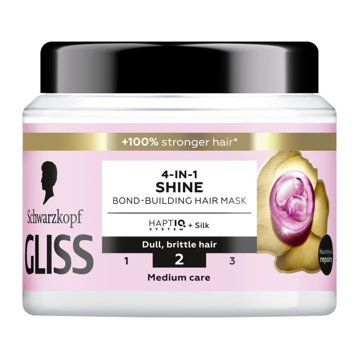 Schwarzkopf Gliss 4-In-1 Μάσκα  Μαλλιών Λάμψης - Shine Bond-Building  400ml