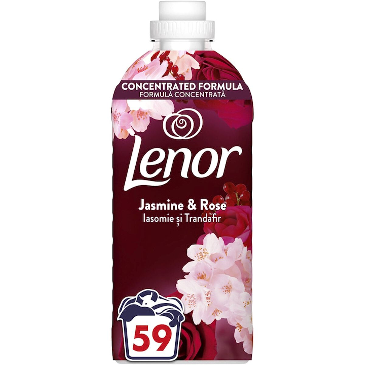 LENOR PASSION JASMINE & ROSE LONG-LASTING FABRIC CONDITIONER 8 X 59ml